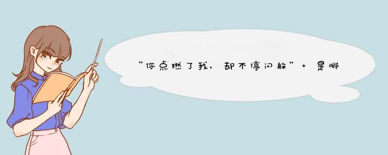 “你点燃了我,却不停闪躲” 是哪首歌歌词,第1张