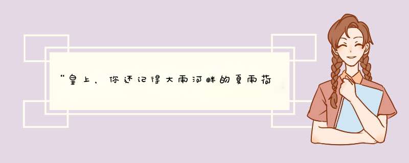 “皇上，你还记得大雨河畔的夏雨荷吗？”是什么意思？,第1张