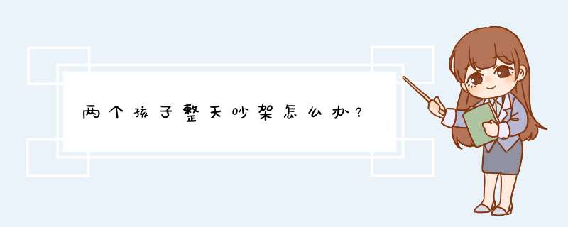 两个孩子整天吵架怎么办？,第1张