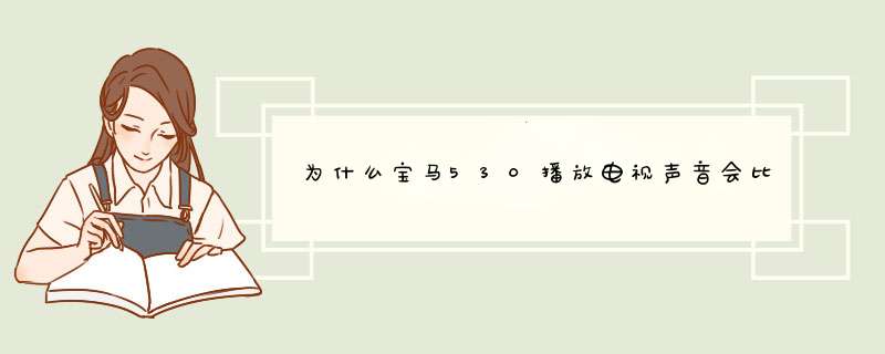 为什么宝马530播放电视声音会比视频慢,第1张