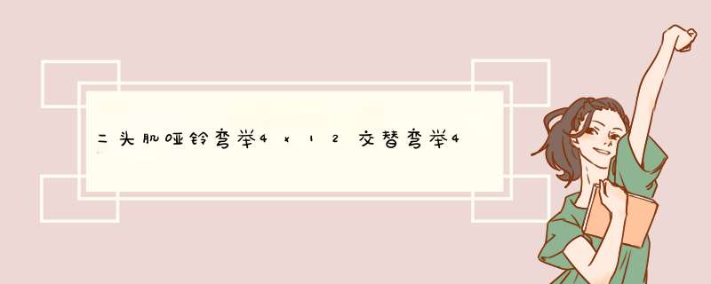 二头肌哑铃弯举4x12交替弯举4x20单臂弯举3x10锤式弯举4x10多20公斤哑铃每周一次多久练,第1张