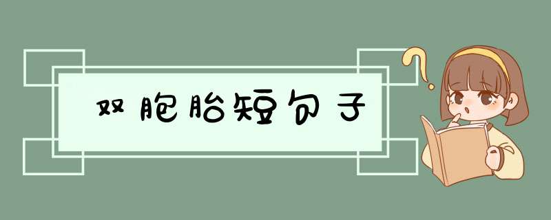 双胞胎短句子,第1张