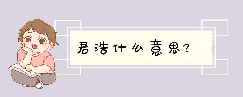 君浩什么意思?,第1张