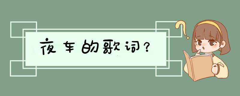 夜车的歌词？,第1张