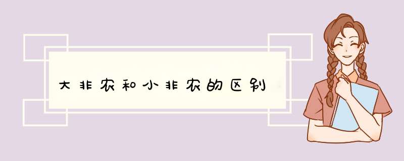 大非农和小非农的区别,第1张