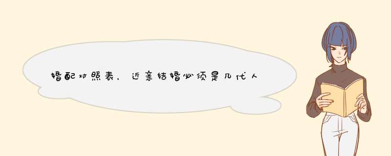 婚配对照表，近亲结婚必须是几代人以上才可以？,第1张