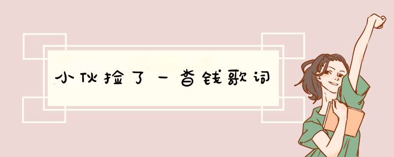 小伙捡了一沓钱歌词,第1张