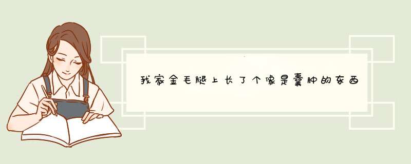 我家金毛腿上长了个像是囊肿的东西，还请大神帮忙确认一下是么，怎么,第1张