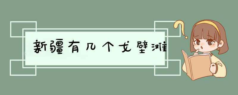 新疆有几个戈壁滩,第1张