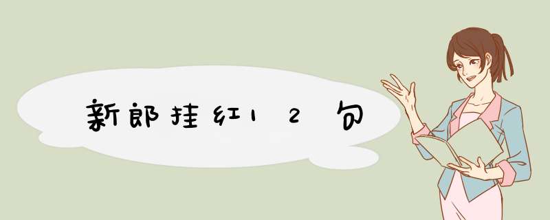 新郎挂红12句,第1张