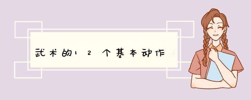 武术的12个基本动作,第1张