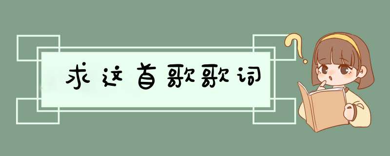 求这首歌歌词,第1张