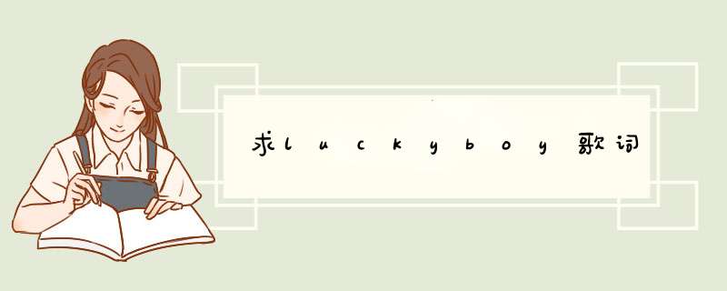 求luckyboy歌词,第1张