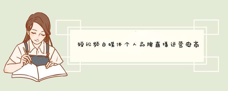 短视频自媒体个人品牌直播运营电商打造孵化策划内容营销推广方案,第1张