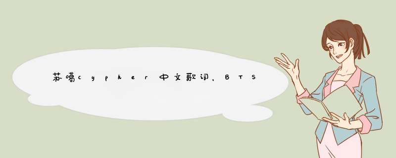 苏噶cypher中文歌词，BTS里的,第1张