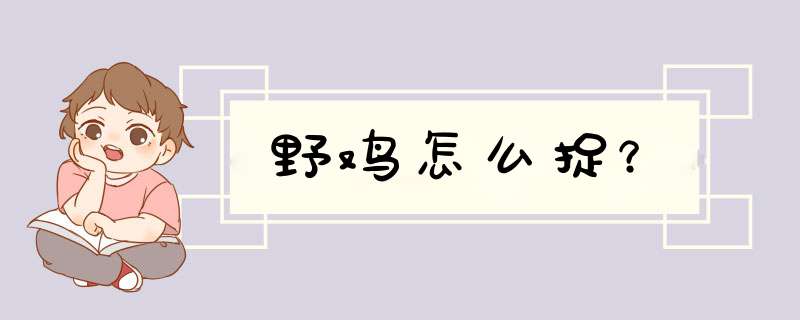 野鸡怎么捉？,第1张