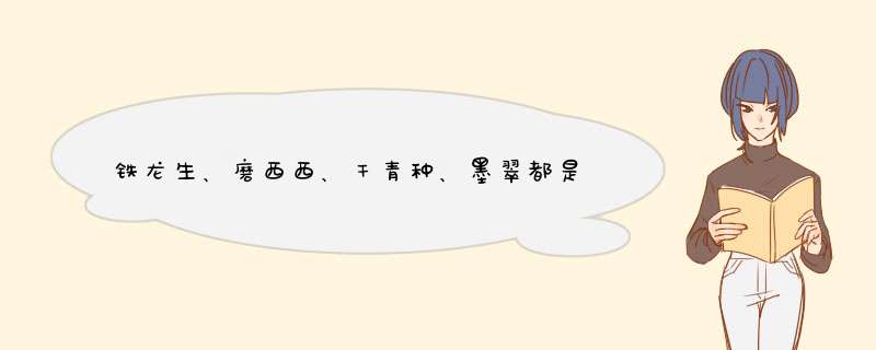 铁龙生、磨西西、干青种、墨翠都是属于翡翠吗?求大神帮助,第1张