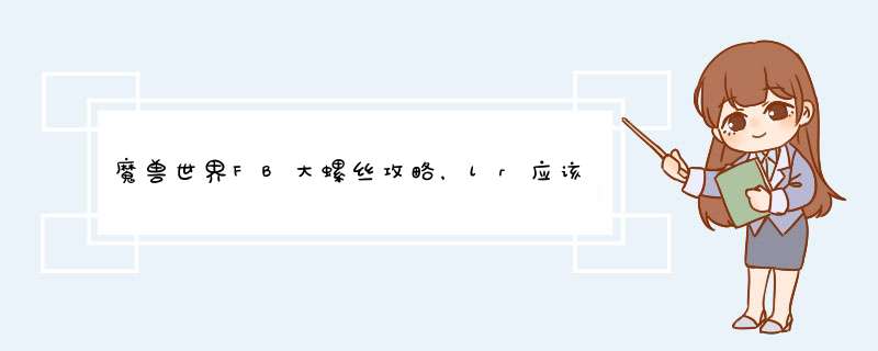 魔兽世界FB大螺丝攻略，lr应该注意那些事项（比如说卡BUG）说的详细点…谢了！,第1张