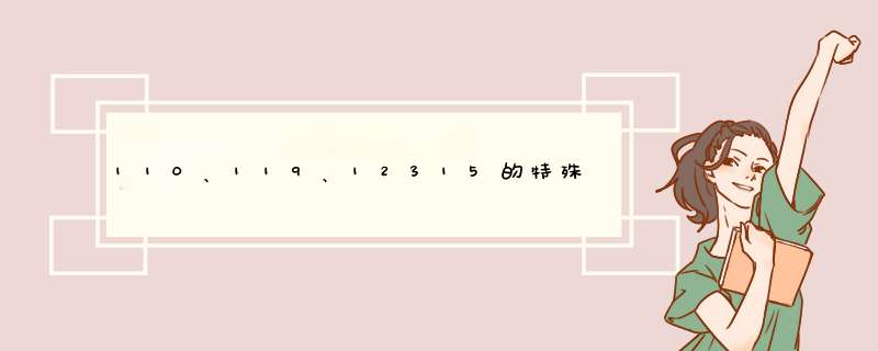 110、119、12315的特殊含义,第1张