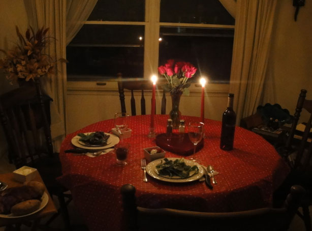 给老婆制造生日惊喜烛光晚餐